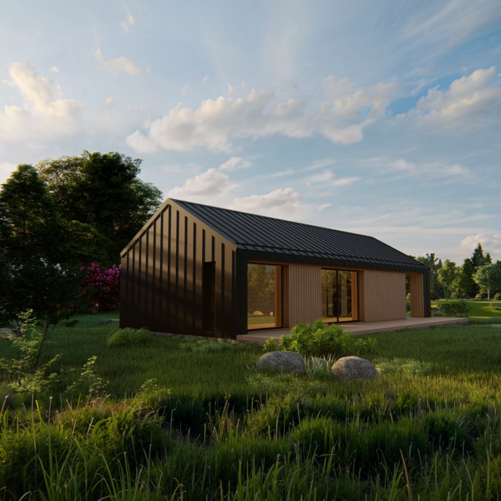 Проект каркасного дома Барнхаус 90м2