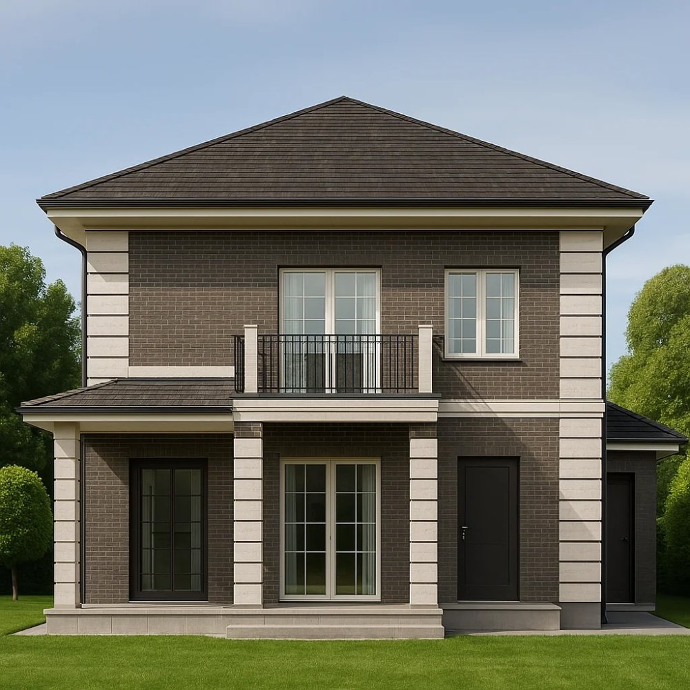 Проект дома из кирпича двухэтажный 204 кв2