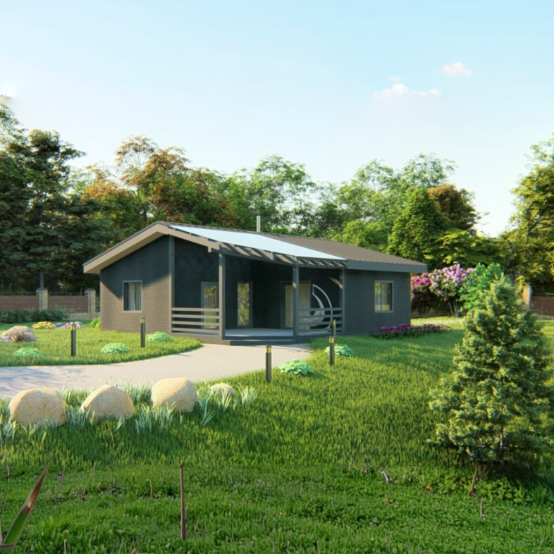 Проект каркасного дома Классик 100м2