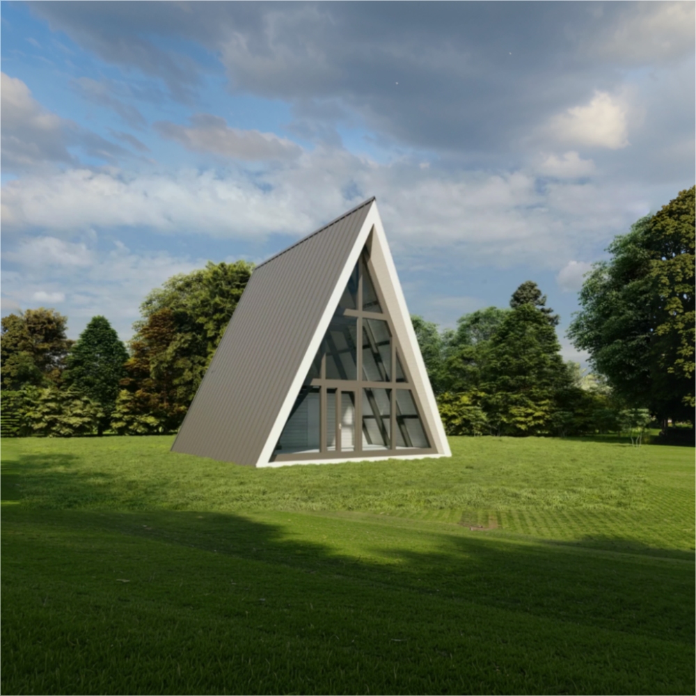 Проект каркасного дома А-Фрейм 50м2