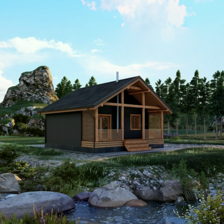 Проект каркасного дома Классик 60м2