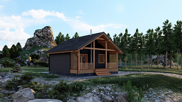 Проект каркасного дома Классик 60м2